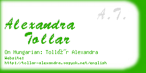 alexandra tollar business card